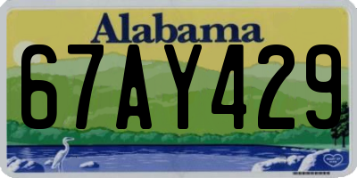 AL license plate 67AY429