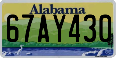 AL license plate 67AY430
