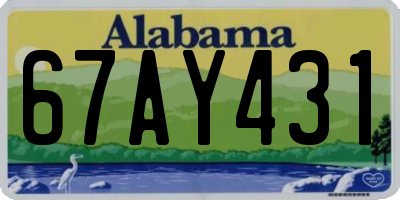 AL license plate 67AY431