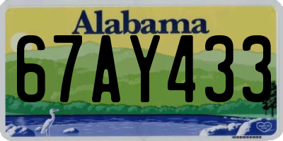 AL license plate 67AY433