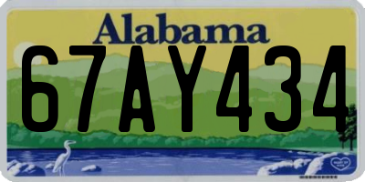AL license plate 67AY434