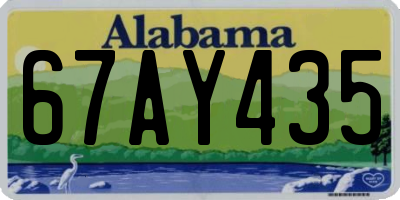 AL license plate 67AY435