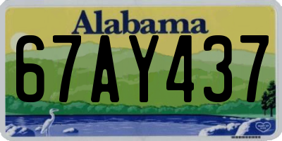 AL license plate 67AY437