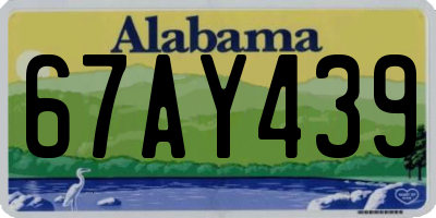 AL license plate 67AY439