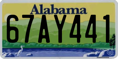 AL license plate 67AY441