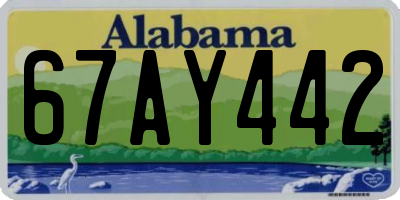 AL license plate 67AY442