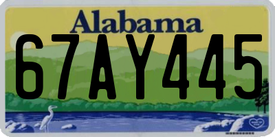 AL license plate 67AY445