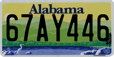 AL license plate 67AY446