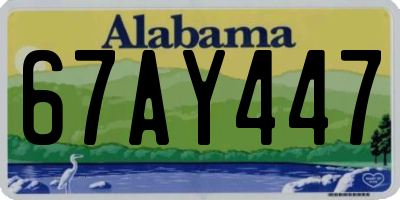 AL license plate 67AY447