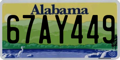 AL license plate 67AY449