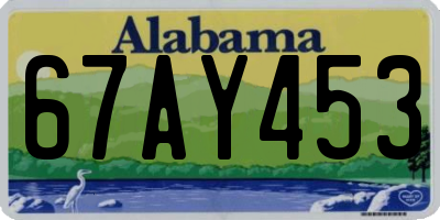AL license plate 67AY453