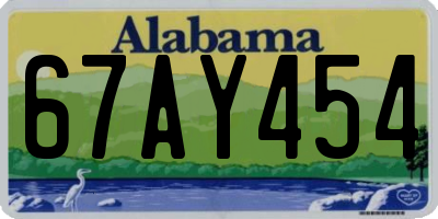 AL license plate 67AY454