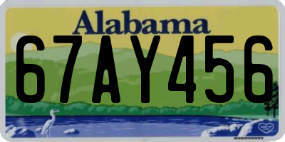AL license plate 67AY456