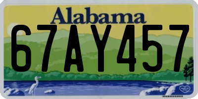 AL license plate 67AY457
