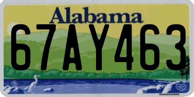 AL license plate 67AY463