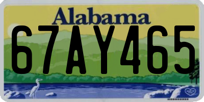 AL license plate 67AY465