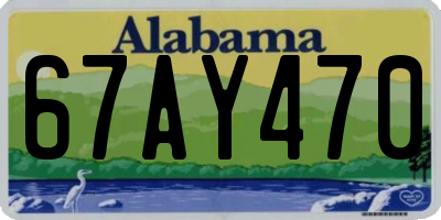 AL license plate 67AY470