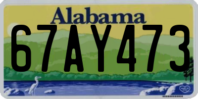 AL license plate 67AY473