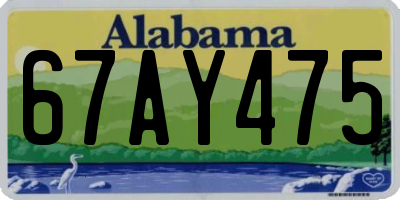 AL license plate 67AY475
