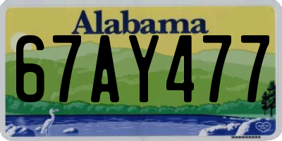 AL license plate 67AY477