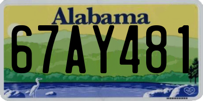 AL license plate 67AY481