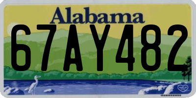 AL license plate 67AY482