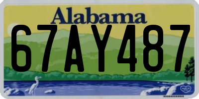 AL license plate 67AY487
