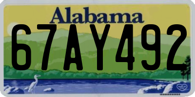 AL license plate 67AY492