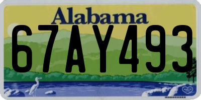 AL license plate 67AY493