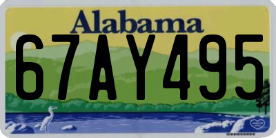 AL license plate 67AY495