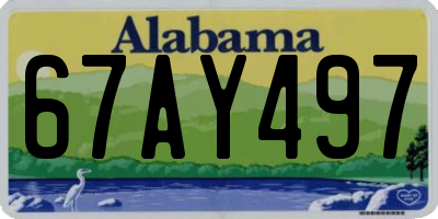 AL license plate 67AY497