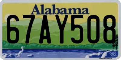 AL license plate 67AY508
