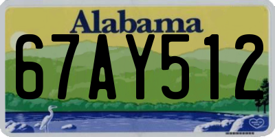 AL license plate 67AY512
