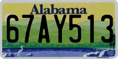 AL license plate 67AY513