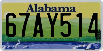 AL license plate 67AY514