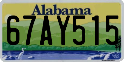 AL license plate 67AY515