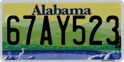 AL license plate 67AY523