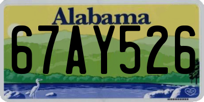 AL license plate 67AY526