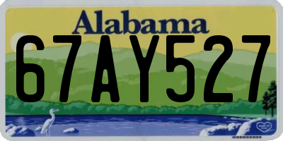 AL license plate 67AY527