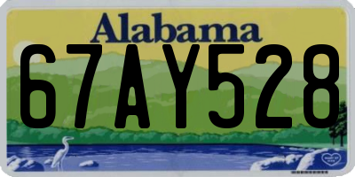 AL license plate 67AY528