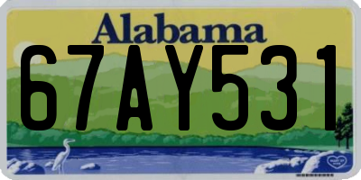 AL license plate 67AY531