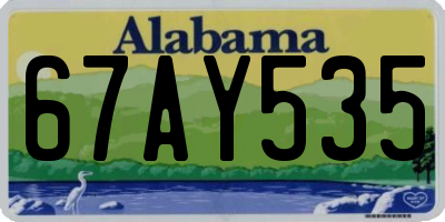 AL license plate 67AY535