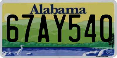 AL license plate 67AY540