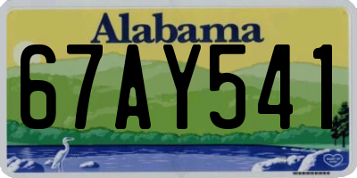 AL license plate 67AY541