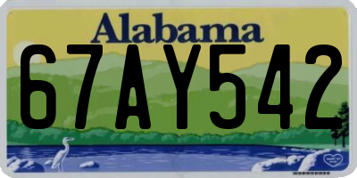 AL license plate 67AY542