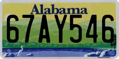 AL license plate 67AY546