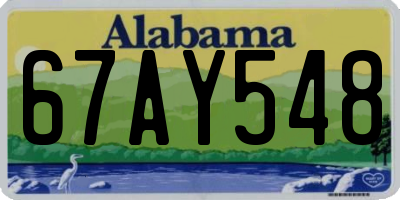 AL license plate 67AY548