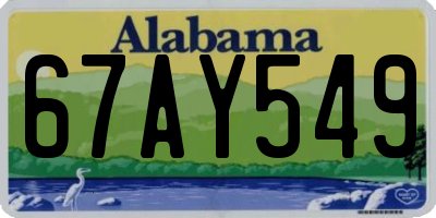 AL license plate 67AY549