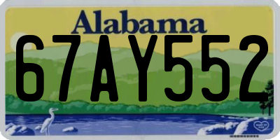 AL license plate 67AY552