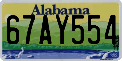 AL license plate 67AY554